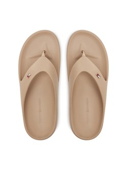 Japonki Tommy Hilfiger Th Comfort Beach Sandal FW0FW08522 Beżowy ze sklepu eobuwie.pl w kategorii Klapki damskie - zdjęcie 179167358