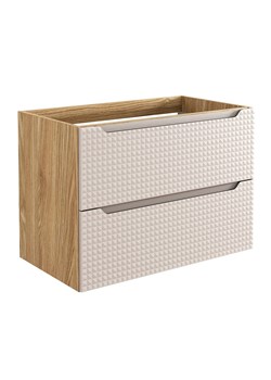 Beżowa szafka łazienkowa z szufladami 80 cm - Montans 9X ze sklepu Edinos.pl w kategorii Szafki i regały łazienkowe - zdjęcie 179170978