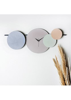 ABERTO DESIGN Zegar ścienny &quot;Maxico&quot; w kolorze zielono-błękitno-jasnobrązowym - 75 x 30 cm ze sklepu Limango Polska w kategorii Zegary - zdjęcie 179171366