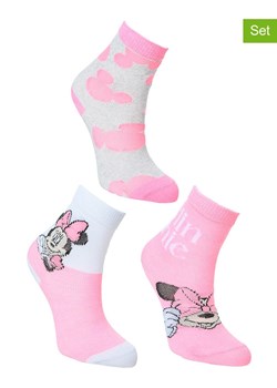 Disney Minnie Mouse Skarpety (3 pary) &quot;Minnie&quot; w kolorze jasnoróżowym ze sklepu Limango Polska w kategorii Skarpetki dziecięce - zdjęcie 179171726