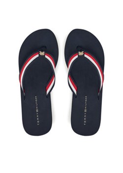 Tommy Hilfiger Japonki Th Corporate Wedge Beach Sandal FW0FW08520 Granatowy ze sklepu MODIVO w kategorii Klapki damskie - zdjęcie 179172097