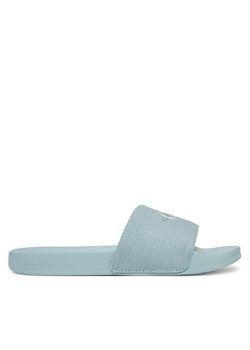 Klapki Calvin Klein Jeans Slide Monogram Wn YW0YW01835 Niebieski ze sklepu eobuwie.pl w kategorii Klapki damskie - zdjęcie 179173516