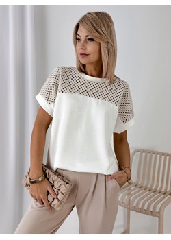 bluzka milara ecru one size ze sklepu UBRA w kategorii Bluzki damskie - zdjęcie 179174128