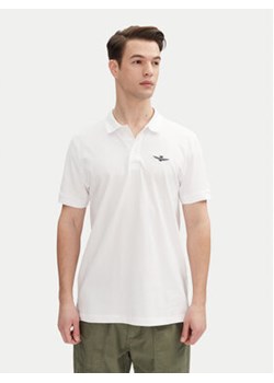 Aeronautica Militare Polo 251PO1843P191 Biały Regular Fit ze sklepu MODIVO w kategorii T-shirty męskie - zdjęcie 179176027