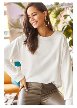 Olalook Bluza w kolorze białym ze sklepu Limango Polska w kategorii Bluzy damskie - zdjęcie 179177525