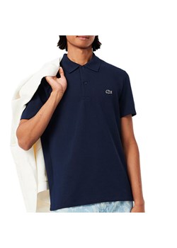 Koszulka Lacoste Regular Fit Cotton Blend Polo DH5522-166 - granatowa ze sklepu streetstyle24.pl w kategorii T-shirty męskie - zdjęcie 179178036