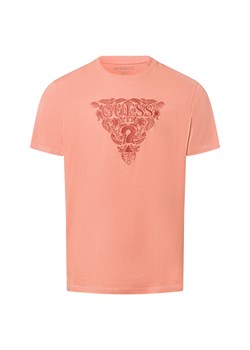GUESS Koszulka męska Mężczyźni Bawełna morelowy jednolity ze sklepu vangraaf w kategorii T-shirty męskie - zdjęcie 179179508