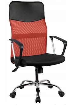 Czerwone ergonomiczne krzesło obrotowe do biurka - Bevo ze sklepu Edinos.pl w kategorii Krzesła - zdjęcie 179181556