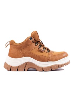 Sneakersy damskie Big Star KK274362 na grubej podeszwie beżowy ze sklepu ButyModne.pl w kategorii Buty sportowe damskie - zdjęcie 179187076
