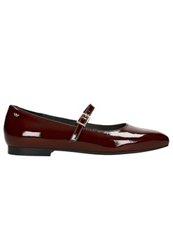 Wojas Bordowe Lakierowane Baleriny Mary Jane Z Paskiem Na Podbiciu ze sklepu Wojas w kategorii Balerinki - zdjęcie 179189955