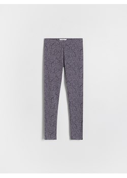 Reserved - Wzorzyste legginsy - fioletowy ze sklepu Reserved w kategorii Spodnie dziewczęce - zdjęcie 179195266