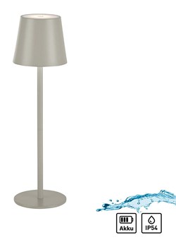 Just Light Lampa stołowa LED &quot;Euria&quot; w kolorze szarym - wys. 37 x Ø 11 cm ze sklepu Limango Polska w kategorii Lampy stołowe - zdjęcie 179200119