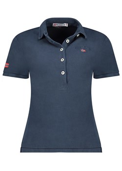 Geographical Norway Koszulka polo &quot;Kars&quot; w kolorze granatowym ze sklepu Limango Polska w kategorii Bluzki damskie - zdjęcie 179200375