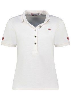 Geographical Norway Koszulka polo &quot;Kars&quot; w kolorze białym ze sklepu Limango Polska w kategorii Bluzki damskie - zdjęcie 179200387