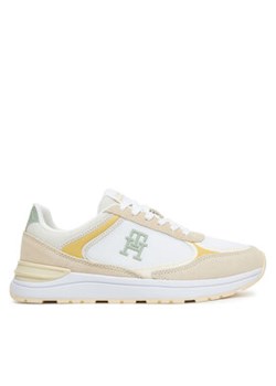 Tommy Hilfiger Sneakersy Casual Fashion Runner Mix FW0FW08324 Beżowy ze sklepu MODIVO w kategorii Buty sportowe damskie - zdjęcie 179202516