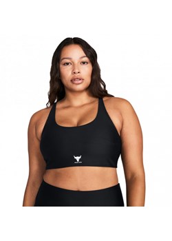 Biustonosz treningowy Under Armour Project Rock All Train Crosback Bra - czarny ze sklepu Sportstylestory.com w kategorii Biustonosze - zdjęcie 179203775