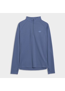Męski longsleeve do biegania w terenie 4F 4FWSS25TFLOM327 - niebieski ze sklepu Sportstylestory.com w kategorii T-shirty męskie - zdjęcie 179204098
