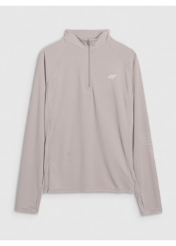 Męski longsleeve do biegania w terenie 4F 4FWSS25TFLOM327 - szary ze sklepu Sportstylestory.com w kategorii T-shirty męskie - zdjęcie 179204107