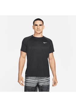 Męska koszulka kąpielowa z krótkim rękawem Hydroguard Nike Essential - Czerń ze sklepu Nike poland w kategorii T-shirty męskie - zdjęcie 179204285