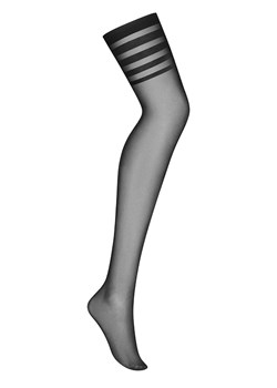 Obsessive czarne pończochy Lune Bellis, Kolor czarny, Rozmiar XS/S, Obsessive ze sklepu Intymna w kategorii Pończochy - zdjęcie 179207789