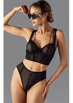Exquisite transparentny top Nuites by Obsessive, Kolor czarny, Rozmiar L/XL, Exquisite ze sklepu Intymna w kategorii Biustonosze - zdjęcie 179207817