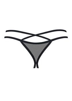 Exquisite otwarte stringi damskie Vila Blanes by Obsessive, Kolor czarny-wzór, Rozmiar XS/S, Exquisite ze sklepu Intymna w kategorii Majtki damskie - zdjęcie 179207868