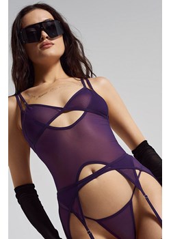 Exquisite fioletowe stringi damskie MP Violet by Obsessive, Kolor fioletowy, Rozmiar S/M, Exquisite ze sklepu Intymna w kategorii Majtki damskie - zdjęcie 179207905