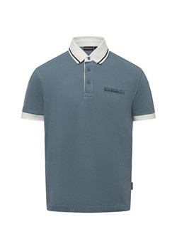 Napapijri Męska koszulka polo - E-Zeri Mężczyźni Bawełna szary jednolity ze sklepu vangraaf w kategorii T-shirty męskie - zdjęcie 179209798