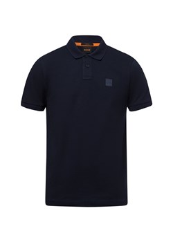 BOSS Orange Męska koszulka polo - Passenger Mężczyźni Bawełna granatowy jednolity ze sklepu vangraaf w kategorii T-shirty męskie - zdjęcie 179209819