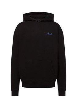 PEGADOR Męski sweter z kapturem - Colfa Mężczyźni czarny jednolity ze sklepu vangraaf w kategorii Bluzy męskie - zdjęcie 179209829