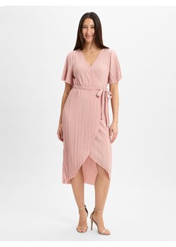 Y.A.S Damska sukienka kopertowa - YASOlinda Kobiety Sztuczne włókno brudny róż jednolity ze sklepu vangraaf w kategorii Sukienki - zdjęcie 179209885