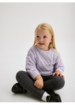 Reserved - Bawełniane legginsy w kratę - ciemnoszary ze sklepu Reserved w kategorii Spodnie dziewczęce - zdjęcie 179210715