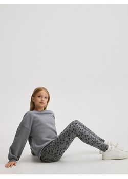Reserved - Wzorzyste legginsy - ciemnoszary ze sklepu Reserved w kategorii Spodnie dziewczęce - zdjęcie 179211265