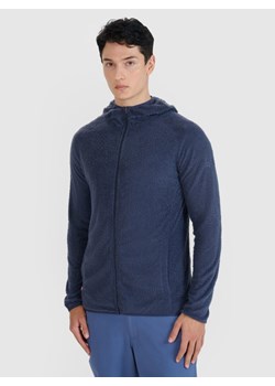 Męska bluza trekkingowa z kapturem Primaloft Active 4F 4FWSS25TFSWM473 - granatowa ze sklepu Sportstylestory.com w kategorii Bluzy męskie - zdjęcie 179216639