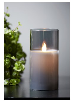 STAR Trading Świecznik LED w kolorze czarnym - wys. 15 x Ø 7,5 cm ze sklepu Limango Polska w kategorii Świeczniki - zdjęcie 179216886