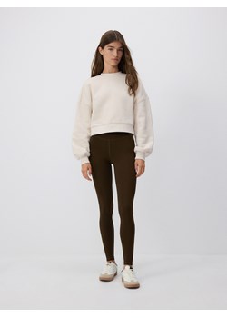 Reserved - Gładkie legginsy - brązowy ze sklepu Reserved w kategorii Spodnie damskie - zdjęcie 179218376