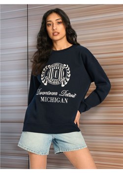 Sinsay - Bluza z długim rękawem - granatowy ze sklepu Sinsay w kategorii Bluzy damskie - zdjęcie 179223338