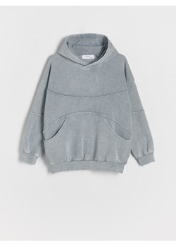 Reserved - Bluza oversize z kapturem - jasny zielony ze sklepu Reserved w kategorii Bluzy chłopięce - zdjęcie 179224526
