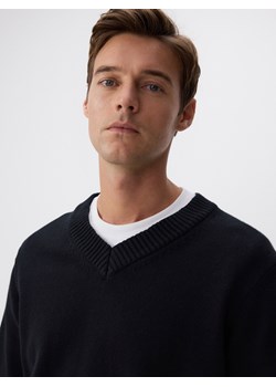Reserved - Bawełniany sweter oversize - czarny ze sklepu Reserved w kategorii Swetry męskie - zdjęcie 179224729