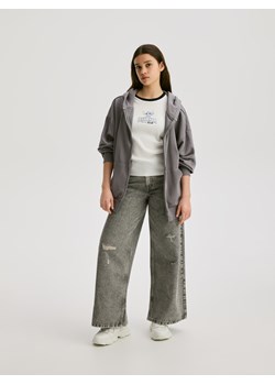 Reserved - Bluza z haftem - ciemnoszary ze sklepu Reserved w kategorii Bluzy dziewczęce - zdjęcie 179227307
