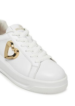 LOVE MOSCHINO Sneakersy JA15545G0MIA610A Biały ze sklepu MODIVO w kategorii Buty sportowe damskie - zdjęcie 179228699