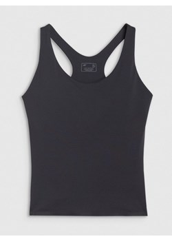 Damski top do jogi 4F 4FWSS25TFSLF428 - czarny ze sklepu Sportstylestory.com w kategorii Bluzki damskie - zdjęcie 179232145