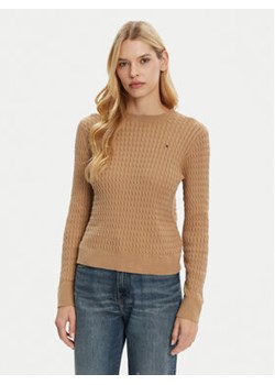 Tommy Hilfiger Sweter WW0WW44993 Brązowy Regular Fit ze sklepu MODIVO w kategorii Swetry damskie - zdjęcie 179235826