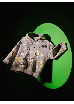 Reserved - Bluza oversize Miasteczko Halloween - jasnoszary ze sklepu Reserved w kategorii Bluzy chłopięce - zdjęcie 179237487