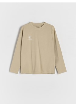 Reserved - Longsleeve z nadrukiem - jasnozielony ze sklepu Reserved w kategorii T-shirty chłopięce - zdjęcie 179237659