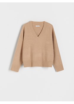 Reserved - Sweter oversize - beżowy ze sklepu Reserved w kategorii Swetry damskie - zdjęcie 179238016