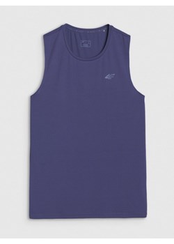 Męski top treningowy 4F 4FWSS25TFSLM460 - granatowy ze sklepu Sportstylestory.com w kategorii T-shirty męskie - zdjęcie 179241586
