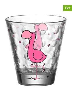 LEONARDO Szklanki (2 szt.) &quot;Flamingo&quot; w kolorze różowym - 215 ml ze sklepu Limango Polska w kategorii Naczynia dziecięce - zdjęcie 179244369