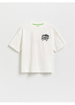 Reserved - T-shirt z nadrukiem - biały ze sklepu Reserved w kategorii T-shirty chłopięce - zdjęcie 179245187