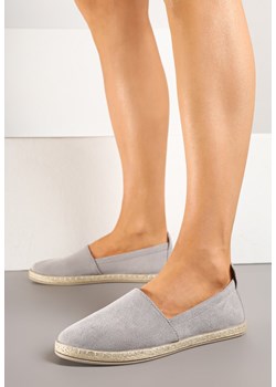 Szare Espadryle na Płaskiej Plecionej Podeszwie Juliatta ze sklepu born2be.pl w kategorii Espadryle damskie - zdjęcie 179246218
